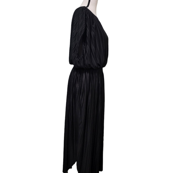 Banana Republic Black Dress | Black Long Pleated Dress for Women Size Sm… - Picture 10 of 17